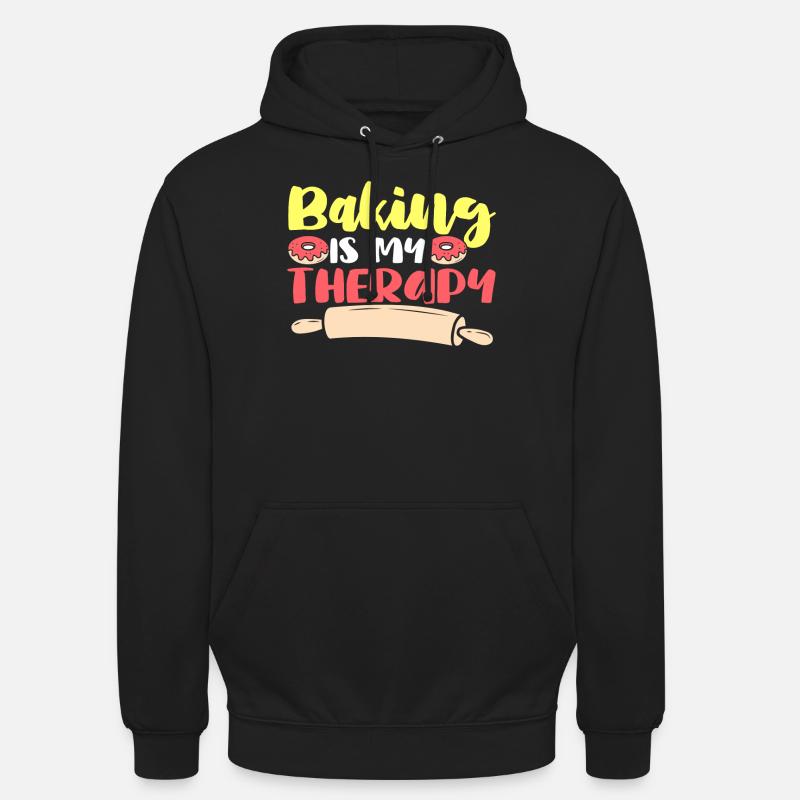 Baking Therapy Backen Beignets - Sweat-shirt à capuche unisexe - noir