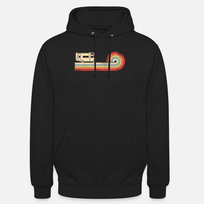 Camping Motorhome Retro - Sweat-shirt à capuche unisexe - noir