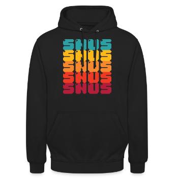 Snus Liebhaber Kautabak Nikotin - Unisex Hoodie - Schwarz - Vorne - Alina (178cm) & Michal (187cm)