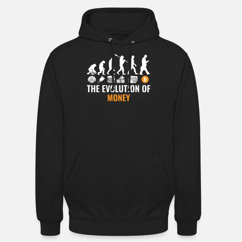 Bitcoin Evolution Crypto Millionaire Cryptocurrenc - Unisex Hoodie - Schwarz