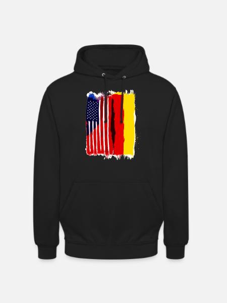 USA Germany flag American German Roots Deutscher - Unisex Hoodie - Schwarz