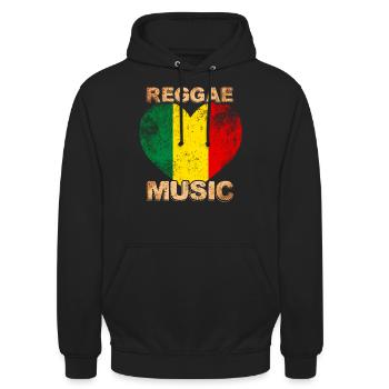 Reggae Music - Unisex Hoodie - black - Front - Alina (178cm) & Michal (187cm)