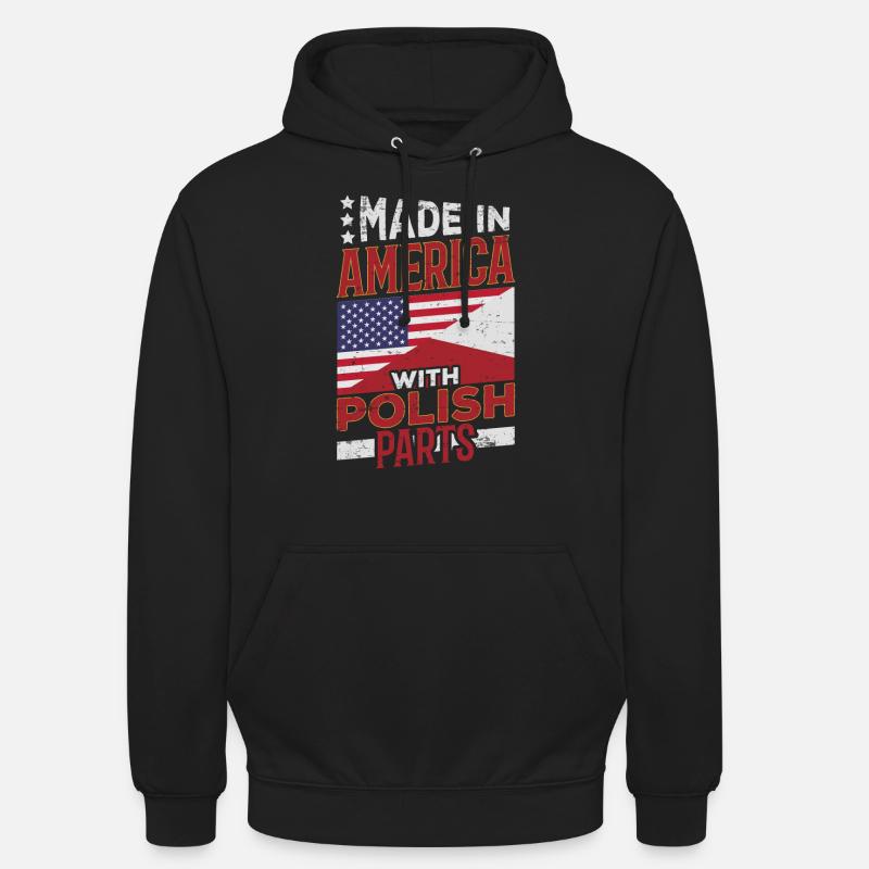 Drapeau polonais Polska - Sweat-shirt à capuche unisexe - noir