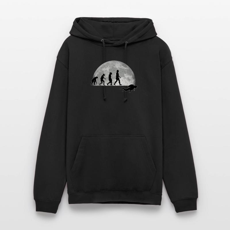 Plongeur Evolution Lune Plongée plongée plongée en apnée Sweat-shirt à capuche unisexe