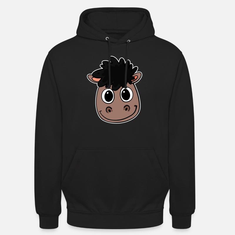 Cheval - Sweat-shirt à capuche unisexe - noir