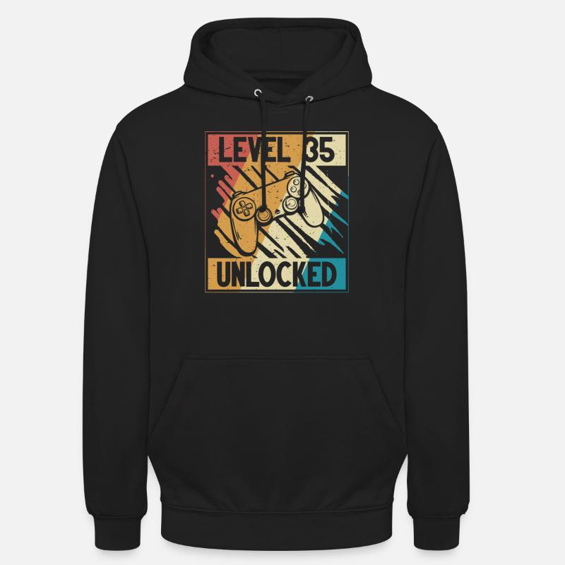 35e anniversaire gamer 35 ans - Sweat-shirt à capuche unisexe - noir