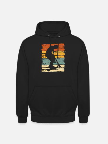 Scooter Pedal Scooter Stunt E-Scooter Folding Scooter - Unisex Hoodie - black