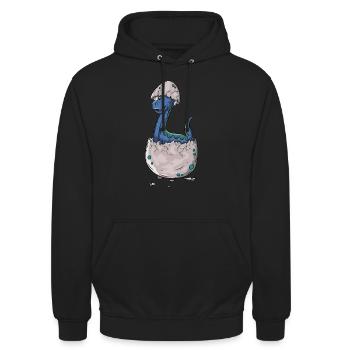 Dinosaures - Sweat-shirt à capuche unisexe - noir - Devant - Alina (178cm) & Michal (187cm)