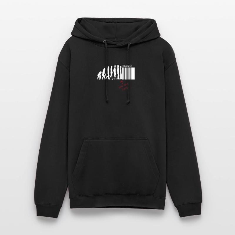 Evolution - Code-barres - Transhumanisme - Technique Sweat-shirt à capuche unisexe