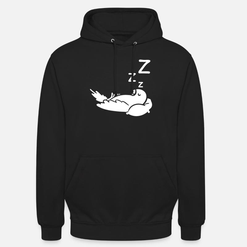 Oreiller perroquet endormi - Sweat-shirt à capuche unisexe - noir
