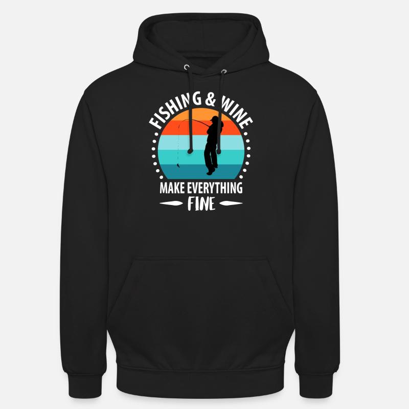 Pêche pêche pêche - Sweat-shirt à capuche unisexe - noir