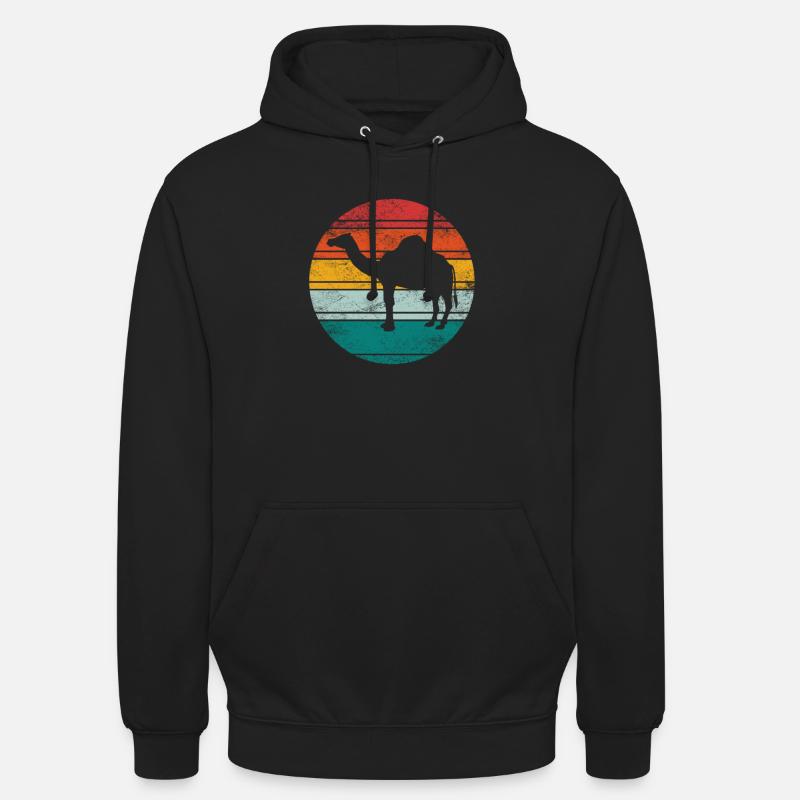 Vintage Kamel Dromedar Idée cadeau - Sweat-shirt à capuche unisexe - noir