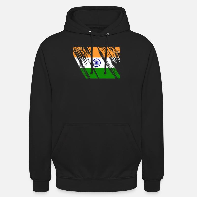 Drapeau de l’Inde - Sweat-shirt à capuche unisexe - noir
