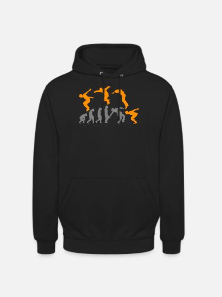 Parkour Parkourläufer Hindernisparkour Evolution - Unisex Hoodie - Schwarz