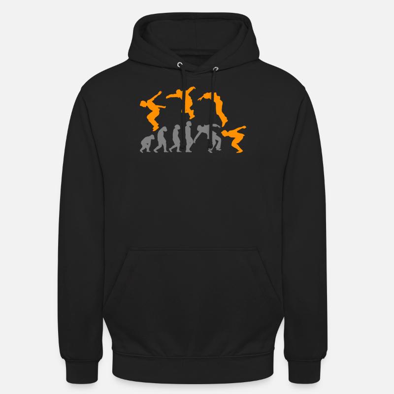 Parkour Parkourläufer Hindernisparkour Evolution - Unisex Hoodie - Schwarz