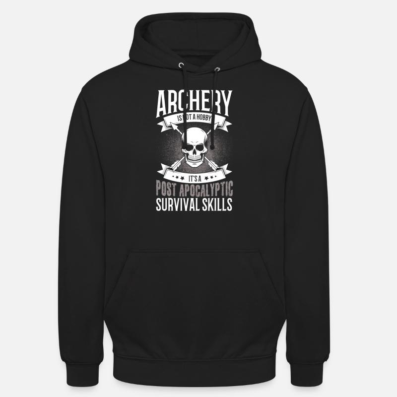 Arc-en-ciel Arc archer archery - Sweat-shirt à capuche unisexe - noir