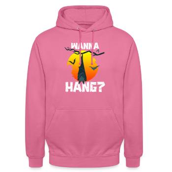 Halloween Costume Horreur Carnaval - Sweat-shirt à capuche unisexe - rose - Devant - Alina (178cm) & Michal (187cm)