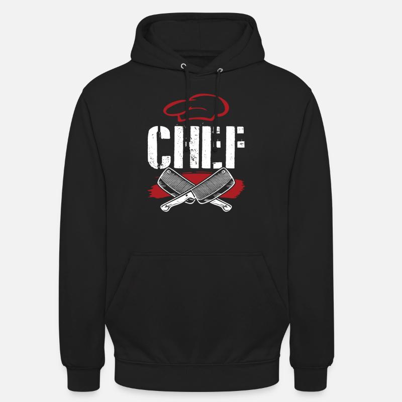 chef cuisinier - Sweat-shirt à capuche unisexe - noir