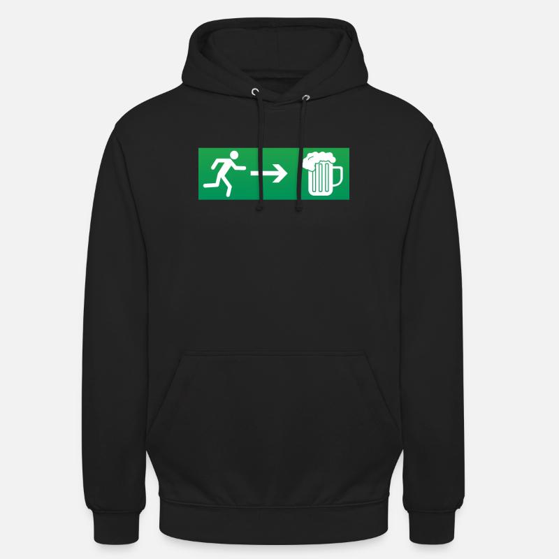 Emergency exit beer - Unisex Hoodie - black