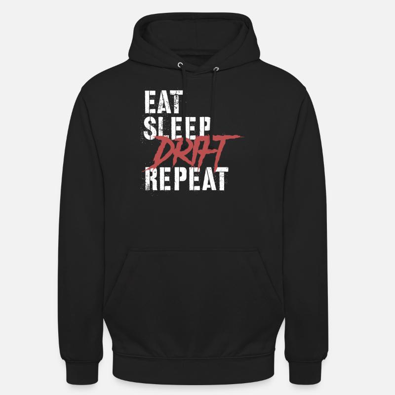 Manger Sleep Drift Répéter - Sweat-shirt à capuche unisexe - noir