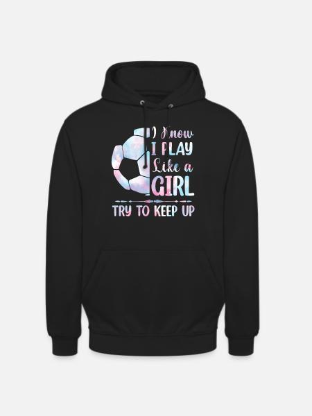 Fußball Mädchen - Unisex Hoodie - Schwarz
