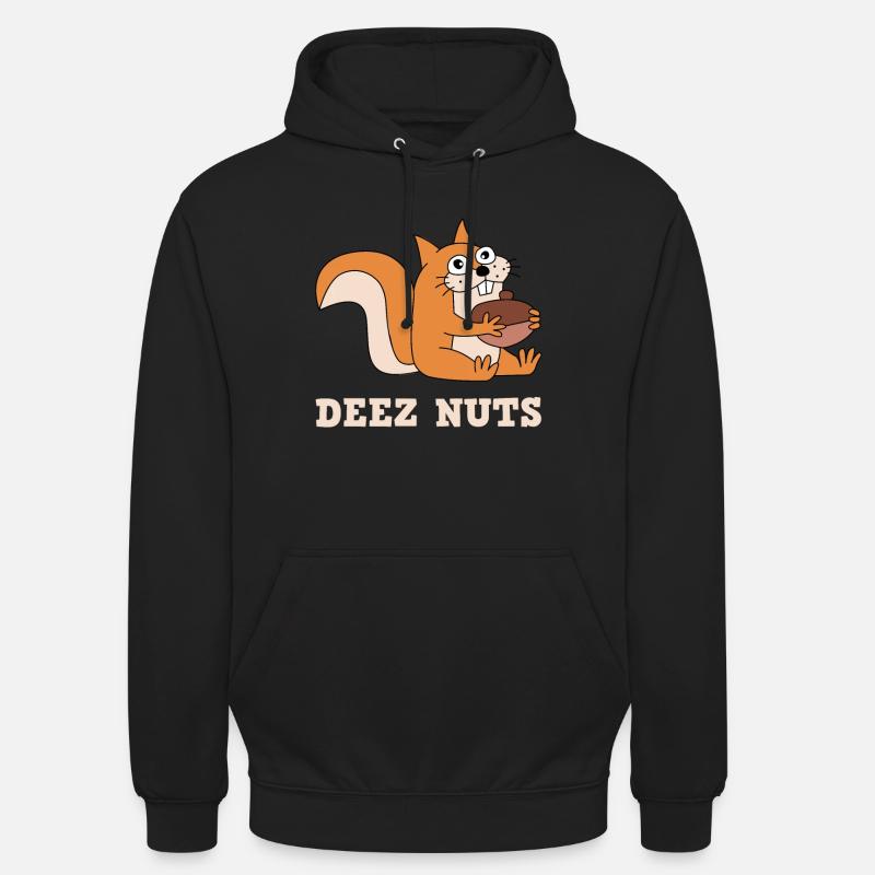 Écureuil Deez Nuts - Sweat-shirt à capuche unisexe - noir