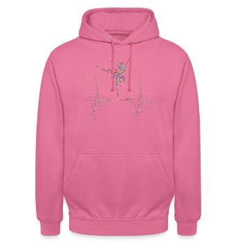 Ballet Heartbeat Ballet École de ballet Danse - Sweat-shirt à capuche unisexe - rose - Devant - Alina (178cm) & Michal (187cm)