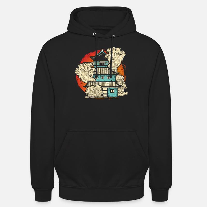 Arte Giapponese - Felpa con cappuccio unisex - nero