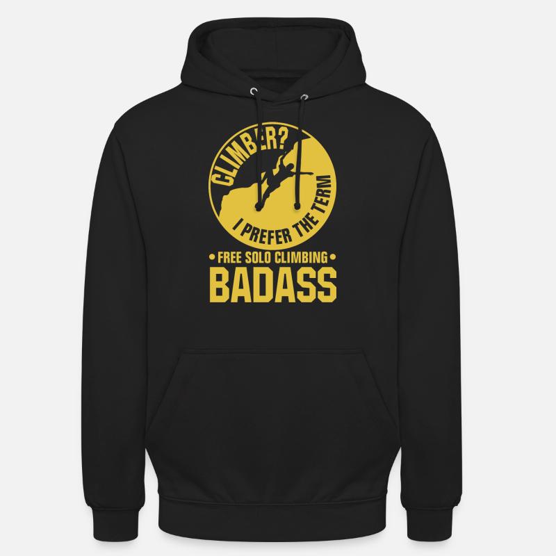 Escalade solo gratuite - Sweat-shirt à capuche unisexe - noir
