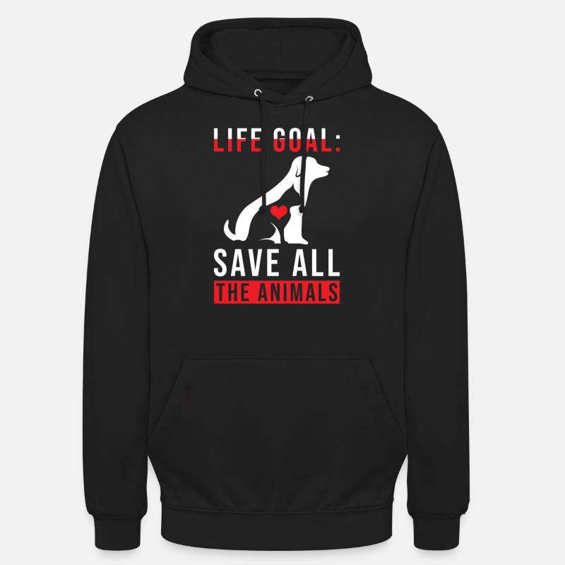 Tierretter Geschenk - Unisex Hoodie - Schwarz