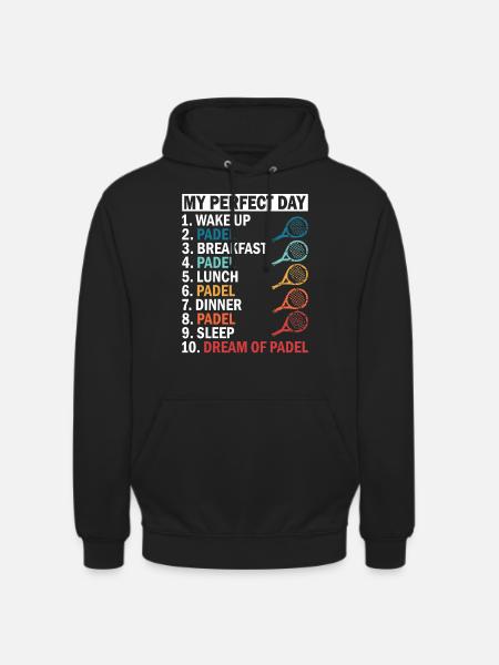 Funny padel racket tennis padel joke clothing - Unisex Hoodie - black