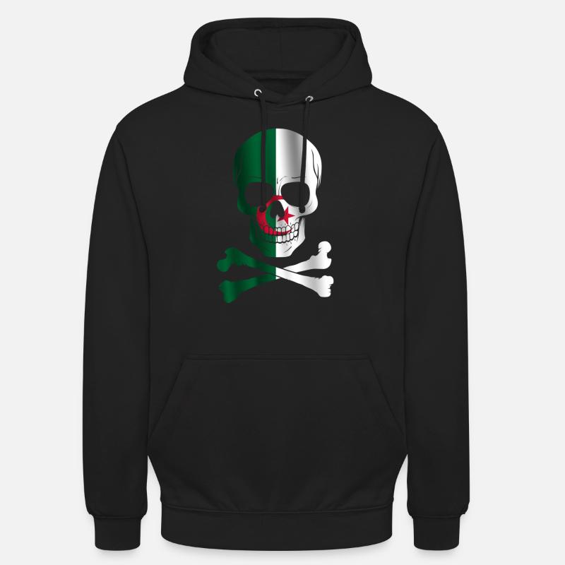 Drapeau de l’Algérie - Sweat-shirt à capuche unisexe - noir