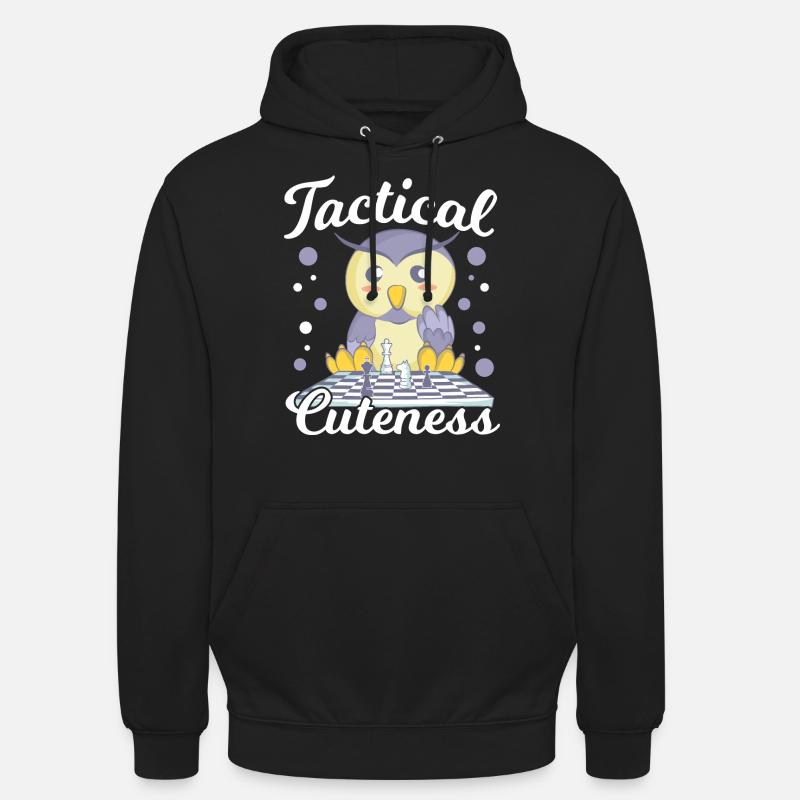 Échecs mignons - Sweat-shirt à capuche unisexe - noir