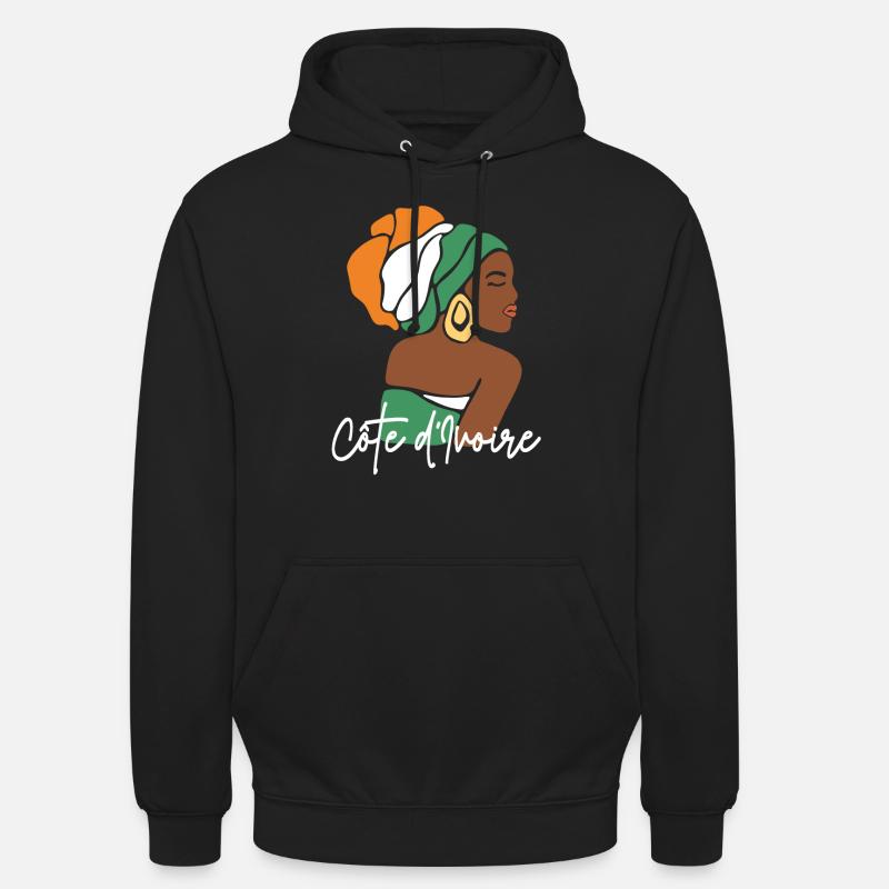 Côte d’Ivoire Drapeau côte d’Ivoire Drapeau Afrique - Sweat-shirt à capuche unisexe - noir
