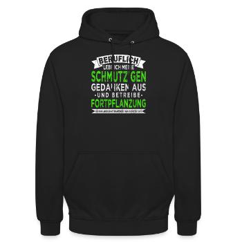 Landschaftsgärtner Gartenbau Schrebergarten - Unisex Hoodie - Schwarz - Vorne - Alina (178cm) & Michal (187cm)