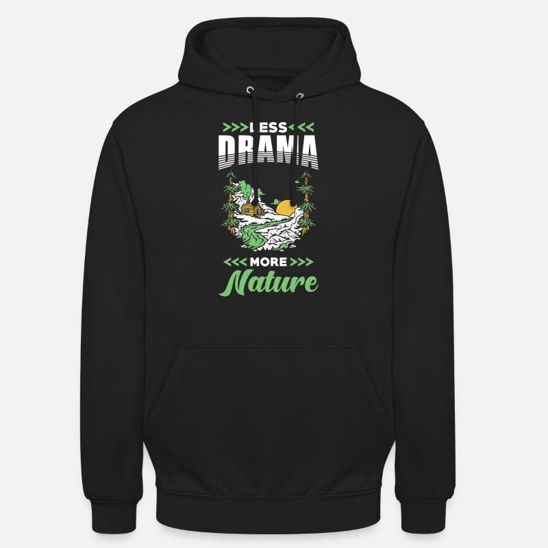 Nature - Sweat-shirt à capuche unisexe - noir