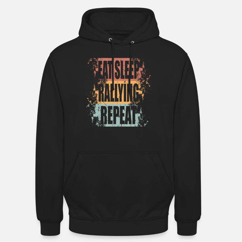 Rallye Manger Dormir Répéter - Sweat-shirt à capuche unisexe - noir
