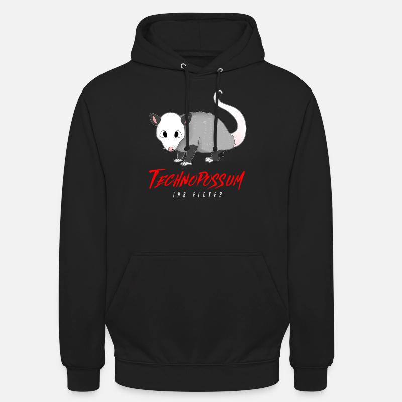 TECHNO TECHNOPOSSUM VOTRE PUTAIN D’OPOSSUM - Sweat-shirt à capuche unisexe - noir