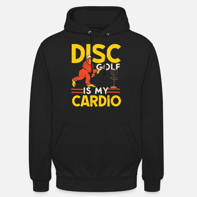 Scheibengolf ist mein Kardiotraining Freizeit-Werf - Unisex Hoodie - Schwarz