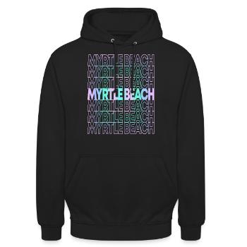 Retro Myrtle Beach South Carolina - Unisex Hoodie - black - Front - Alina (178cm) & Michal (187cm)