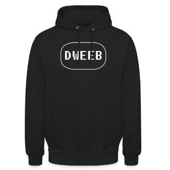 Dweeb Nerdy - Sweat-shirt à capuche unisexe - noir - Devant - Alina (178cm) & Michal (187cm)