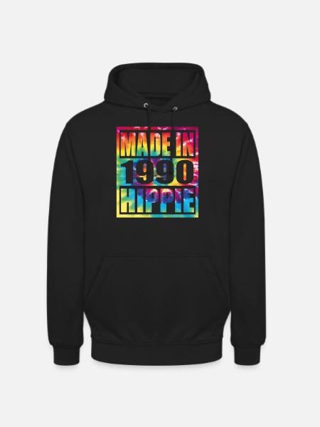 Hippie Birthday 1990 - Unisex Hoodie - black