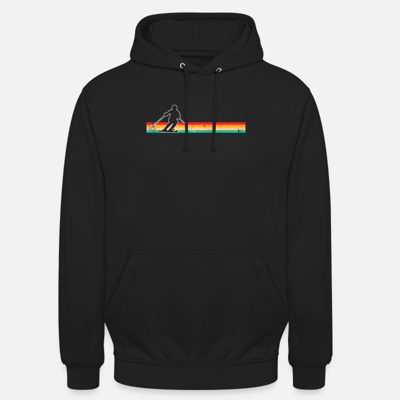 Ski Rétro - Sweat-shirt à capuche unisexe - noir