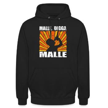 Mallorca Palma Digga Bier Saufen Spruch Malle - Unisex Hoodie - Schwarz - Vorne - Alina (178cm) & Michal (187cm)
