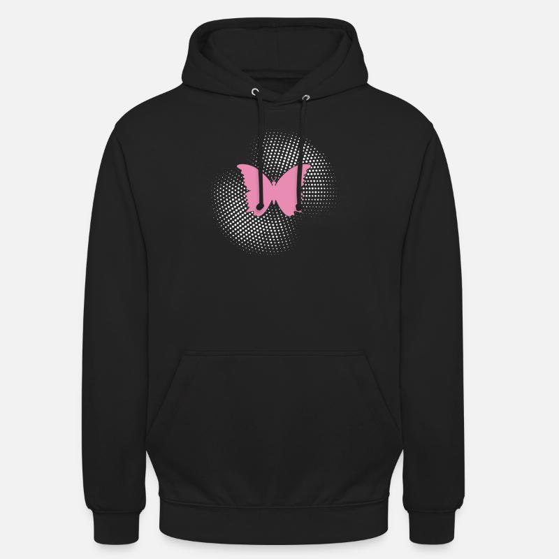 Papillon - Sweat-shirt à capuche unisexe - noir