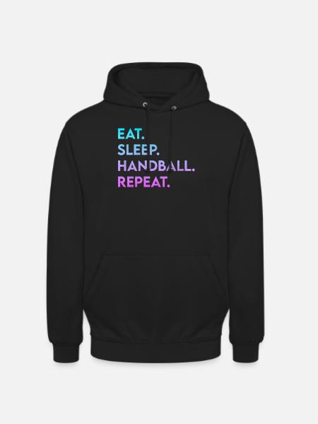 eat sleep handball repeat - Unisex Hoodie - black