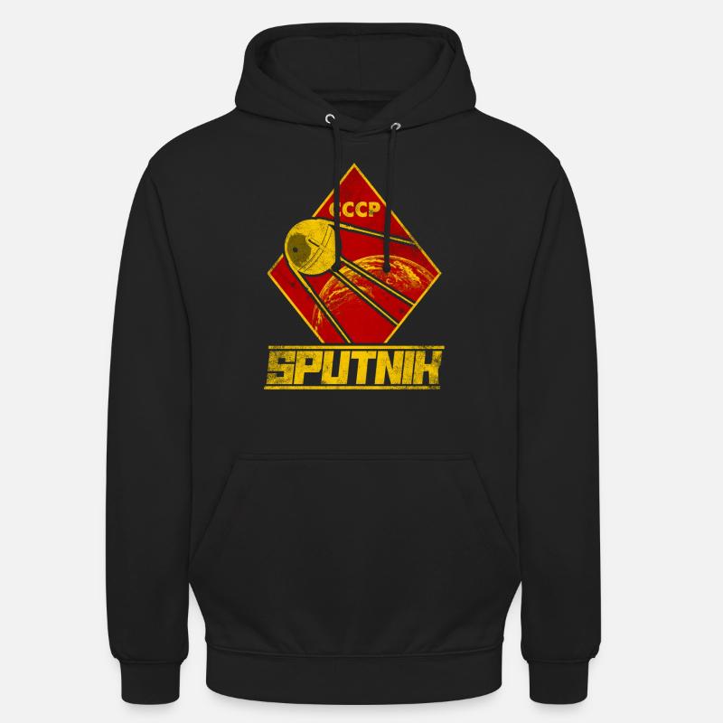 Sputnik Satellite Soviet Union - Unisex Hoodie - black
