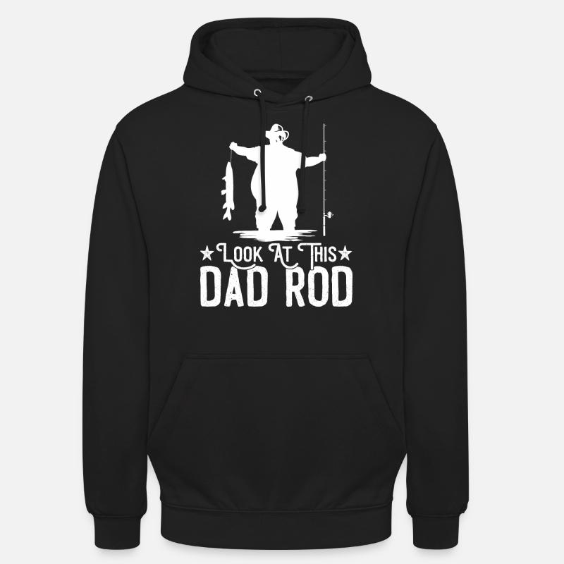 Papa pêcheur - Sweat-shirt à capuche unisexe - noir