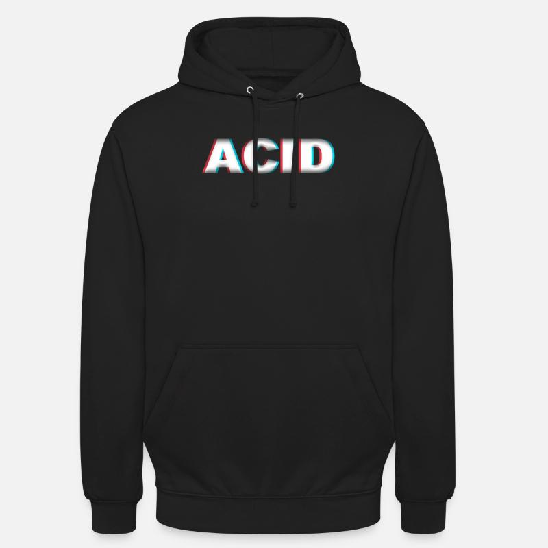 Techno Acide - Sweat-shirt à capuche unisexe - noir