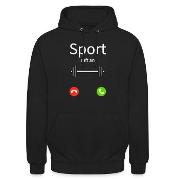 Sport Fitness Humor Geschenkideen - Unisex Hoodie - Schwarz - Vorne - Alina (178cm) & Michal (187cm)